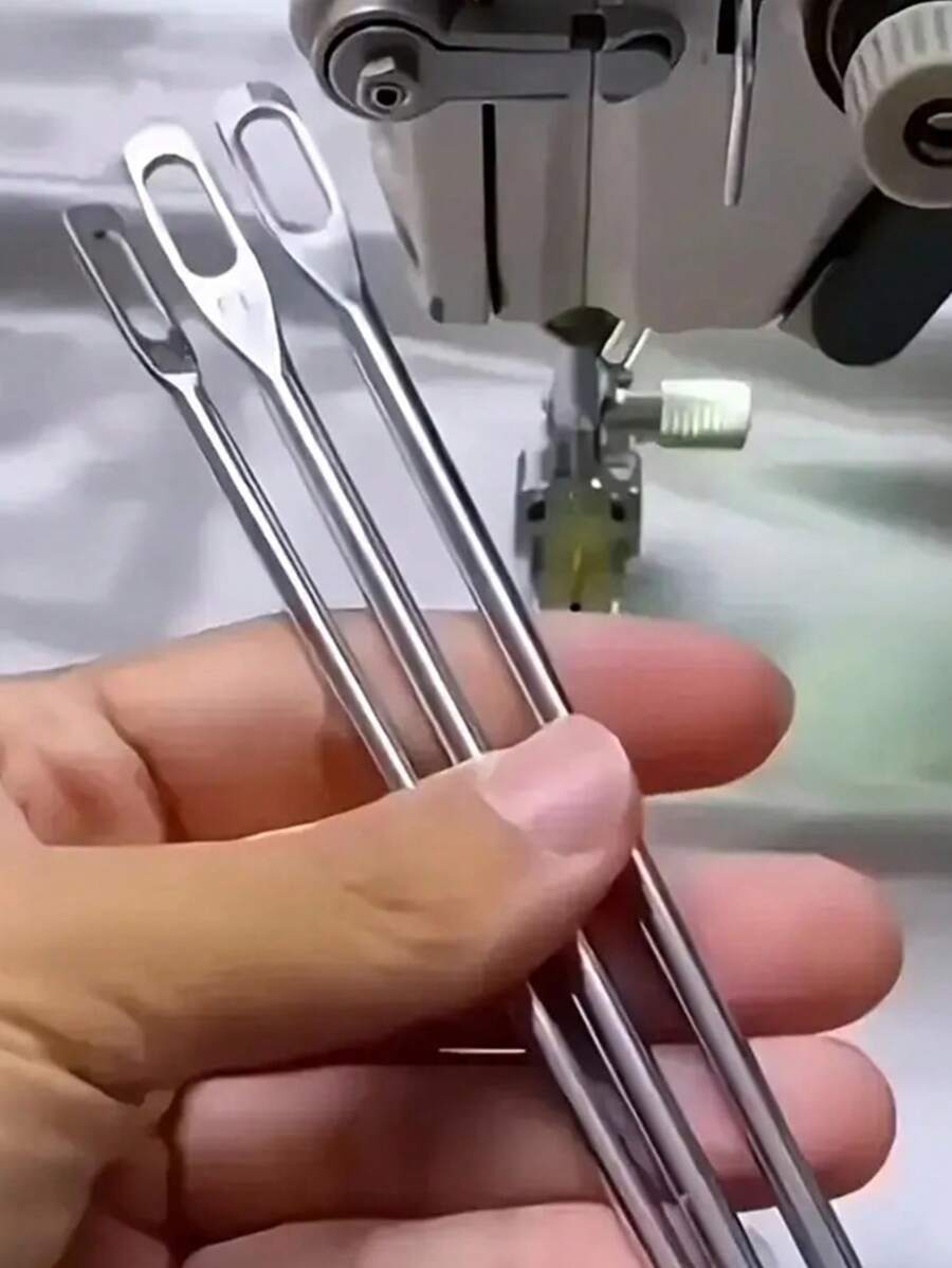 3PCS松紧带绳穿线器专用腰带绳帽穿绳器器具橡皮筋引线家用缝纫工具配件 - 彩色 - 查看 1