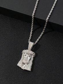 1 szt. Modny, wyjątkowy naszyjnik z kryształkami, odpowiedni dla mężczyzn i kobiet na co dzień/na ulicę, idealny prezent na Boże Narodzenie, Nowy Rok, Walentynki