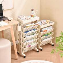 Estantería plegable multiusos para el hogar y la oficina, fácil de almacenar - color crema - Ver 1