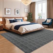 Area Rug Modern Solid Washable Rug Contemporary Braided Print Living Room Rug Soft Non Slip Farmhouse Rug Indoor Low Pile Non-Shedding Woven Textured Throw Rugs For Bedroom Office - Black-5*7FT - View 4