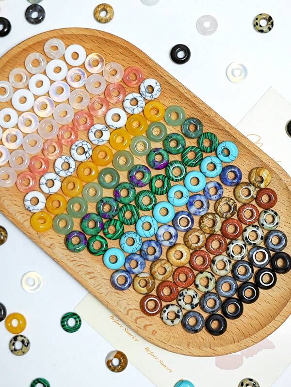 10 peças Contas de Pedras Preciosas com Furos Grandes 5x10mm Olho de Tigre Natural, Pedra Natural de Manchas Azuis, Pedra Natural de Manchas, Topázio Natural, Cristal Rosa Natural, Turquesa Branca Sintética, Turquesa Azul Sintética, Opala Sintética, Contas de Pedras Naturais Soltas para Meninas/Senhoras/Mulheres/Filhas Acessórios DIY para Fazer Pulseiras de Joias, Chaveiros, Contas de Cabelo, Correntes de Celular, Colares