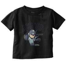 Mega Man Baby Toddler Graphic Tee Shirt Retro Robot Rockman Video Game Character Vintage College Varsity Electric Lightning Casual Everyday Soft Cotton Printed Short Sleeve Crewneck Tshirt Baby Clothes