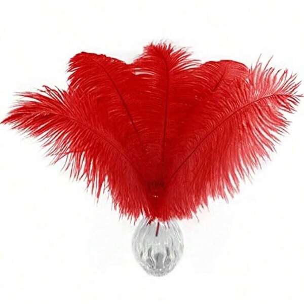 4pcs Colored Artificial Feathers, 6-16inch/15-20cm Length, Suitable For Halloween, Christmas, Wedding And Party Decoration