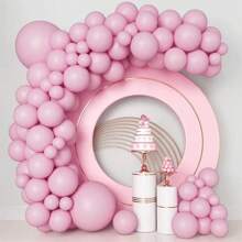 110pcs/Set Solid Color Party Balloons, Including Red, Pink, Blue, Purple, Orange, Black, Yellow, Green, Silver, Suitable For Birthday Party Decoration, Event Decor, Engagement Wedding Decoration, Photo Shoot Props - Multicolor - View 18