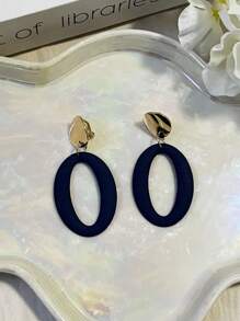 1 Pair Chic Geometric Ear Cuffs, European & American Fashion, Minimalist Design, Versatile For Spring, Summer, Autumn, Winter