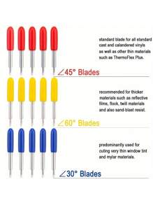 15pcs 30/45/60 Degrees Vinyl Cutter Plotter Roland Blades+Roland Blade Holder - 如圖 - 查看 4