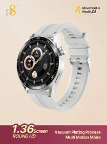 D8 Smartwatch für IOS und Android Handys, Uhren für Männer Frauen IP68 wasserdichte Smartwatch Fitness Tracker Uhr mit Herzfrequenz-/Schlafüberwachung, Schrittzähler Kalorienzähler (Silber)