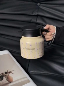 1 szt. 800 ml dwuwarstwowa butelka próżniowa ze stali nierdzewnej z wzorem w paski gwiazdy, odpowiednia do biura, restauracji, na zewnątrz i na okazje takie jak Boże Narodzenie, Walentynki, Dzień Matki