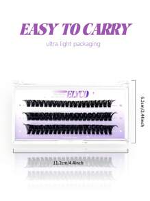 ELYCO 60 簇 80D3 卷曲浓密睫毛，0.07 毫米 12-16 毫米混合，手工制作的睫毛延长，柔软而灵活的单簇卷曲分段 DIY 假睫毛，适合派对的耐用卡通睫毛，是送给女性和女孩的理想礼物