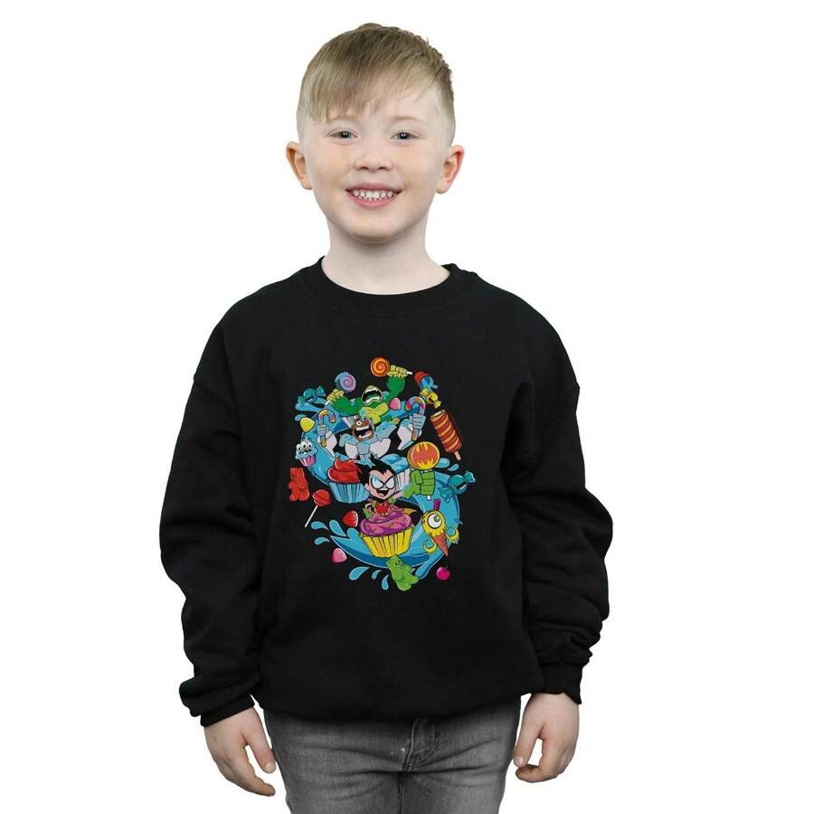 DC Comics Boys  Go Candy Mania Sweatshirt (Black) - Black - View 1