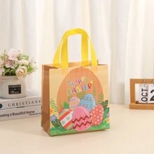 Easter Gift Bags Easter Egg Bags With Handles, Non-Woven Easter Bags For Easter Baskets, Easter Party Gift Bags Decor Easter Easter Decorations Easter Decor Easter Gifts Easter Bags