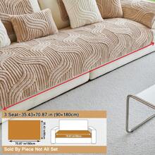 1 件奢华风格高端防滑宠物友好型毛绒沙发套，秋冬新款直线一体式柔软舒适沙发垫 - 彩色 - 查看 16