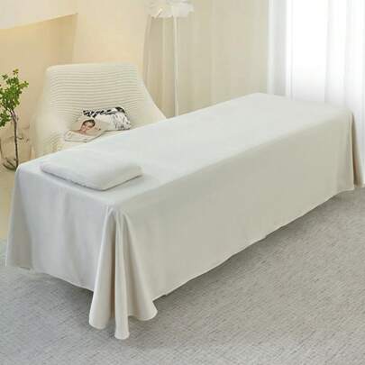LXIANGN 1PC Solid Bed Skirt For Beauty Salon Massage Table Sheet Massage Bed Cover Full Cover With Hole(120*230CM)