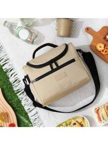 1 szt. 8,5 l torba na lunch dla kobiet i mężczyzn, studentów, sztruksowa torba na lunch, szczelna, izolowana, miękka, duża torba chłodząca na lunch - wielokrotnego użytku pudełko na lunch do biura, pracy, szkoły, pikniku, plaży, torby szkolne, torby do przechowywania dla nauczycieli, zewnętrzny pakiet chłodzący, zewnętrzny pakiet termiczny, torby do klasy, torby do organizacji w klasie