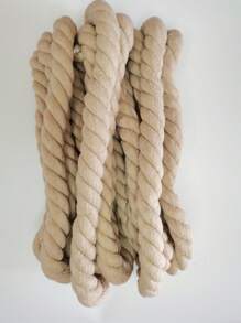 拔河绳（非专业）2cm粗*600cm/150cm长，手工猫抓柱，花园绑扎装饰绳，花艺配件，扭结 - 杏色 - 查看 5