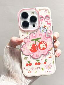 1 Ốp lưng điện thoại trong suốt đục lỗ hình nơ hồng anh đào, tương thích với iPhone 11, 12, 13, 14, 15, 16 Mini/Plus/Pro Max, S21/22/22 Ultra, S23/24 Plus/Ultra, S25/25 Plus/Ultra, thích hợp cho các cặp đôi tỏ tình, chống nước, chống sốc, chống rơi, chống trầy xước - Trong sáng - Xem 3