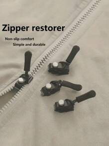 12 Pcs/Set Zipper Repair Kit, Universal Replacement Instant Zipper Fix Sliding Teeth Screw Head With 3 Different Sizes, Zipper Repair Master Kit - Zippers With Tool-Free Replacement, Black Holder, Detachable Head, And Quick Fix Slide For Jackets, Suitcases, Backpacks, Boots - No Sewing Required, Easy To Use - Multicolor - View 4