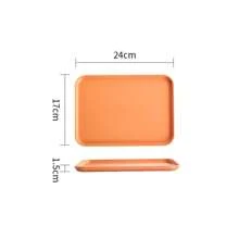 1pc Rectangular Tray, Plastic Serving Plate/Platter For Restaurant, Kindergarten, Home Use, Cup/Tea Tray, Catering, Barbecue, Kitchen Supplies, Available In Small/Medium/Large Size - Multicolor - View 18