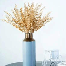 10pcs Artificial Money Tree Leaves, Fake Eucalyptus Stems, Artificial Plants For Home, Wedding, Flower Arrangement, Greenery Decor, Home Floral Decor