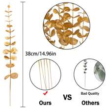 10pcs Artificial Money Tree Leaves, Fake Eucalyptus Stems, Artificial Plants For Home, Wedding, Flower Arrangement, Greenery Decor, Home Floral Decor
