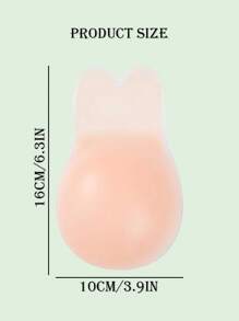 Sexy Lingerie, Reusable Rabbit Ear Nipple Covers, Invisible Silicone Adhesive Bra Pasties For Sports And Push-Ups - Baby Pink - View 8