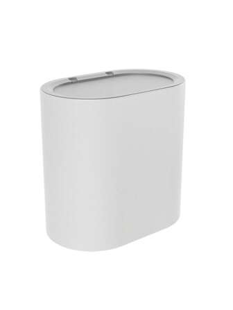 1pc Household Push Open Cover Roller Trash Can, For Bathroom, Kitchen, Desktop, Toilet, Narrow Gap Rubbish Bin