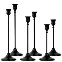 12pcs/6pcs Metal Bell Candle Holder, Halloween Tabletop Decor, Candlelight Dinner Photo Prop, Wedding Anniversary Ceremony Decoration, Home Hotel Ornaments, Birthday Gift, Suitable For Centerpiece, Wedding, Dining, Party (Candles Not Included)