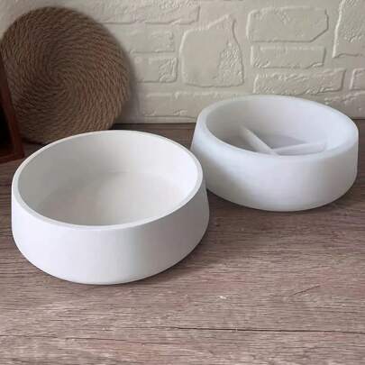 1pc Extra Large Round Silicone Bowl Mold - Multipurpose Planter, Candle Holder, Air Plant Container, Miniature Aquarium, Hobby Craft Gift, Gypsum Decor, Resin And Concrete Mold For Various DIY Projects