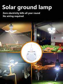 Pendellampa för solkulor i ett stycke med krok Mobil solcellscampinglampa - multifunktionell USB uppladdningsbar LED-lampa Trefunktionsljusläge Mänsklig rörelsesensor med hopfällbar design för tält, bil, hem och kontor - idealisk för nödsituationer med strömavbrott (fjärrkontroll/icke- Fjärrkontrollmodell)