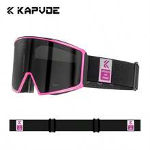 Kapvoe Anti-Fog Ski Goggles Snowboarding Snow Skiing Mask For Men Women Lens Kit UV400 Protection Snowmobile Glasses Motorcycle