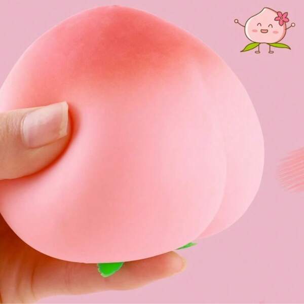 1pc Creative Stress Relief Squishy Peach Toy, Soft & Slow Rising Squeeze Relax Doll, Halloween/Thanksgiving/Christmas Gift