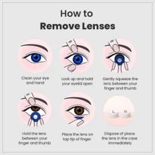 1 Pair Premium Soft , 1 Year Free Replacement, 2 Pieces High-Quality Lens - White - View 6