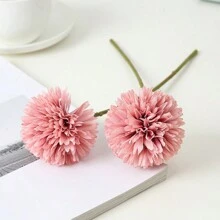 5/1pc Kunstmatige Bal, Chrysant, Geborduurde Bal, Bruiloftsdecoratie, Vaas voor Thuis, Decoratie, Eetkamer, Woonkamer, Slaapkamer, Bloemstuk op het Nachtkastje, Bruid Houdt Bloem, Pols Bloem, Borst Bloem Materiaal,