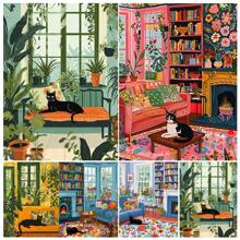 1pc Wall Arts Posters Optional Frame Animals In Bedroom Living Room Landscape Painting, Wall Decoration Home Decoration Canvas Art, Frameless ,Wall Art With Frame
