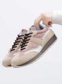 Damskie buty casualowe z grubą podeszwą, oddychające, wulkanizowane, zwiększona wysokość, koreański styl, trend 2024 jesień