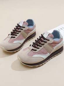 Damskie buty casualowe z grubą podeszwą, oddychające, wulkanizowane, zwiększona wysokość, koreański styl, trend 2024 jesień