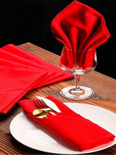 Big Red Dinner Napkins, Wedding Party Decoration