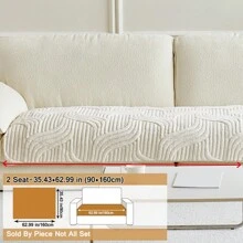 1 件奢华风格高端防滑宠物友好型毛绒沙发套，秋冬新款直线一体式柔软舒适沙发垫 - 彩色 - 查看 34