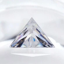 1pc Blue Isosceles Triangle Moissanite VVS1 Synthetic Moissanite Jewelry & Nail Art - Super White D Color - View 5