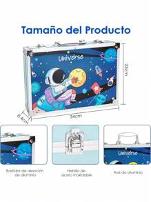 Maletín Portátil Desplegable de Arte y Dibujo 145 pcs - Azul - Ver 7