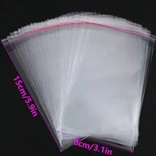 100 stuks/200 stuks Transparante Geschenkzakken, Zelfklevende Zakken, Afsluitbare Zakken Voor Verpakking En Opslag Van Kantoorbenodigdheden, Potloden, Linialen, Tandenborstels, Rietjes, Eetstokjes, Lepels, Gemakkelijk Mee Te Nemen, Geschikt Voor Bruiloft, Verjaardagsfeestje, Sieraden DIY Accessoires, En Kantoorbenodigdheden Pen Cadeau, Ketting, Armband Verpakking, Dunne OPP Zelfklevende Zakken, Glazen Sieraden Ketting Verpakking Zakken, Afsluitbare Zakken, Kersen Geschenkzakken, Strik Kant Geschenkzakken, Souvenirs, Verjaardag, Bruid, Bruiloft