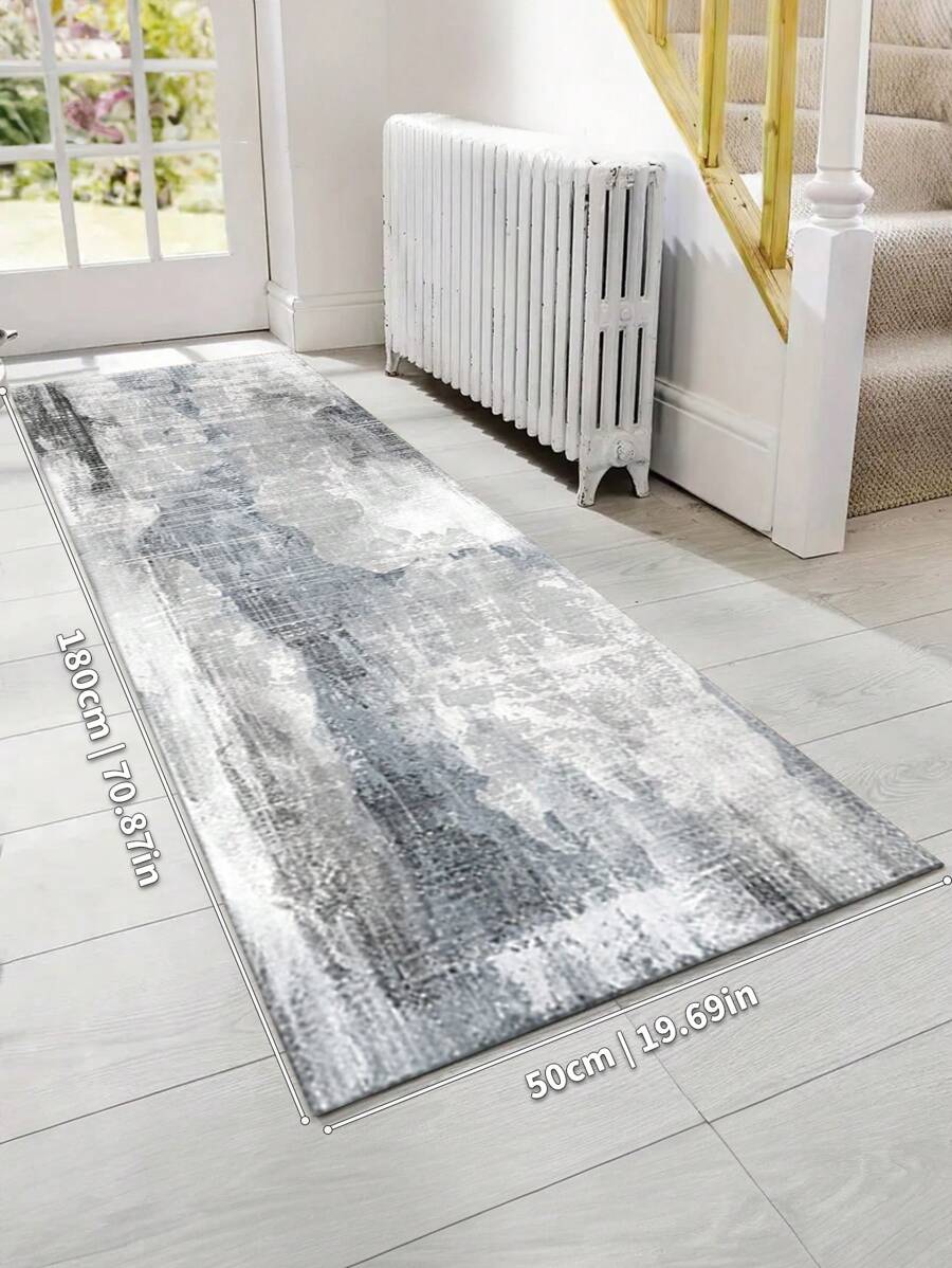 1pc Tapete Azul Marinho, Estilo Europeu Retro Boêmio, Tapete Canal, Tapete de Corredor, Tapete de Quarto, Tapete de Sala de Estar, Tapete de Cozinha, 850g/M²0,8cm de Espessura Antiderrapante Lavável e Lavável à Máquina, Decorando a Casa em Todas as Estações - Menta verde - Ver 1