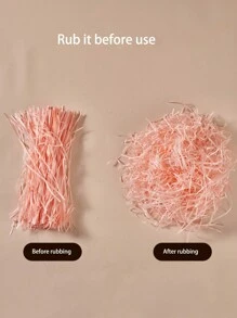 1pack Gift Filler Paper, Simple Plain Color Shredded Paper For Gift Box - Khaki - View 9