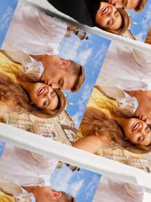 Custom Face Socks, Custom Photo Sock, Custom Printed Socks, Personalized Funny Face Socks, Custom Picture Socks, Put Any Face On The Socks, Anniversary Gift, Valentine Gift, Birthday Gift, Wedding Gift, Mother's Day Gift,Colorful,Cute,Adorable,Contracted,Funny,Custom,Unique,Customized,Personalized,Ideal Gifts For Him,Boyfriend,Girlfriend,Family,Friends,Grandparents,Children,Her, Fall - White - View 5