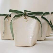 10pcs/20pcs/30pcs Wedding Gift Boxes - Suitable For Weddings, Birthdays, Parties, Wedding Gift Boxes, Guest Favors, Gift Boxes, Wedding Reception Decorations (Multiple Styles Available) - Cream White 10PCS - View 9