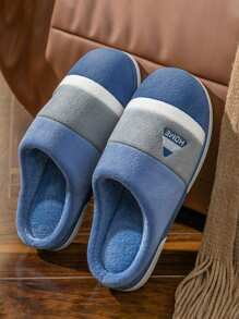 PU Leather Slippers, Thick Sole Waterproof Warm Indoor House Shoes For Men And Women, Couple Plush Lining Slippers Suitable For Autumn/Winter