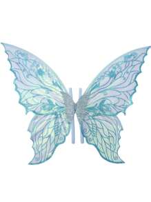 1 件金箔蝴蝶仙女翅膀 COS 装扮节日派对服装舞会表演道具万圣节 - 彩色 - 查看 8