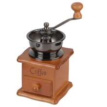 Manual Coffee Bean Grinder Retro Style Utensils Stainless Steel Handle With Ceramic Millston Spice Burr Mill Coffee Wooden Back To School