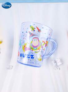Disney 1 pieza Taza de enjuague bucal oficial de Disney Toy Story Buzz, taza de dibujos animados linda, accesorios de anime, taza de cristal duradera para viajes, suministros de oficina en el hogar, regalo de cumpleaños, boda, fiesta