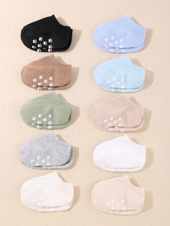 10 par Baby Anti-Slip Prickade Casual Korta strumpor, vår/sommar